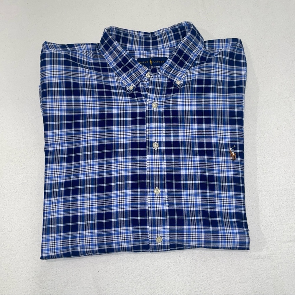 RALPH LAUREN Mens 3XB Plaid Button-Down Shirt Bundle – Set of 3 | Classic Oxford - Picture 4 of 16
